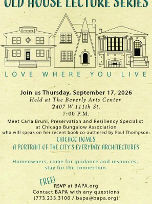 BAPA Presents: Old House Lecture Series